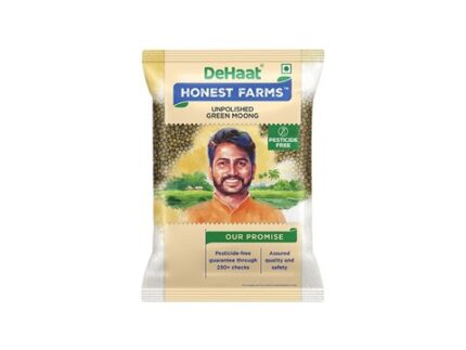 Dehaat Honest Farms Pesticide-Free Moong Dal (Chilka) Green Unpolished, 500 g