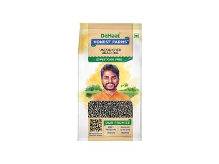 Dehaat Honest Farms Pesticide-Free Urad Dal (Chilka) Kali Unpolished, 500 g