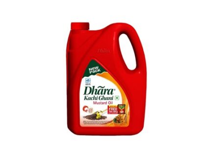 Dhara Kachi Ghani Mustard Oil, 5 l