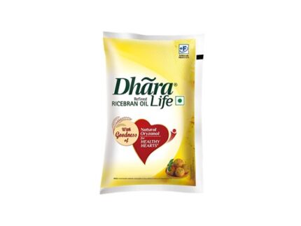 Dhara Life Refined Rice Bran Oil, 1 l