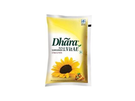 Dhara Refined Sunflower Oil, 1 l