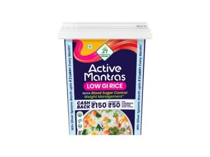 24 Mantra Organic Active Mantras (Medium Grain) Low GI Rice, 1 kg