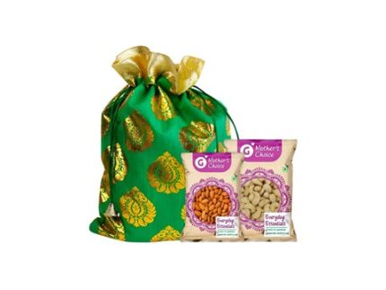 GMC Potli Dry Fruits Gift Pack Assorted (Almonds & Cashew), 1 kg