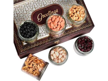 Greetings Premium Assorted Dry Fruits Gift Pack (Variety of 4), 900 g