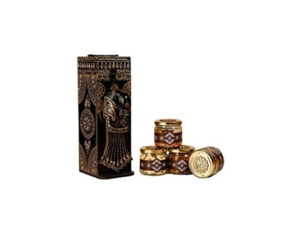 Handcrafted Wooden Gift Pack (Peacock Shaped) with Premium Dry Fruits (Variety of 4), 600 g