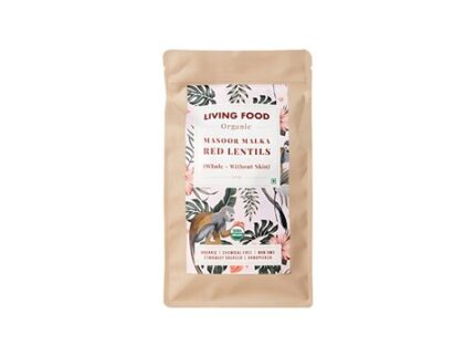 Living Food Masoor Dal Organic Malka, 500 g