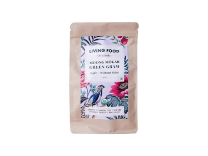 Living Food Moong Dal Mogar - Green Gram (Chilka), 500 g