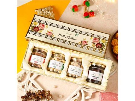 Nutty Gritties Assorted Dry Fruits Gift Pack (Variety of 4) - Pack of 3, 3 x 400 g (4 x 100 g)