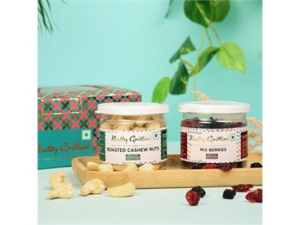 Nutty Gritties Dry Fruits Gift Pack (Mix Berries + Roasted Cashews), 200 g (2 x 100 g)