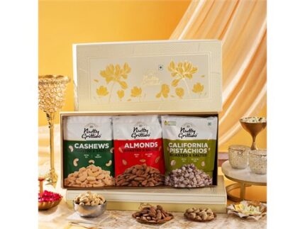 Nutty Gritties Dry Fruits Gift Pack (Roasted & Salted - Almonds + Pistachios + Cashews), 600 g (3 x 200 g)