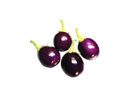 Organic Purple Round Brinjal (Bhrata) by GSF, 250 g