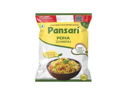 Pansari Thick Poha - Free Poha Masala Inside, 500 g