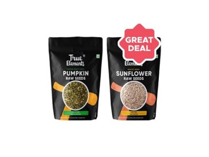 True Elements Raw Pumpkin Seeds +  Raw Sunflower Seeds (250 g) Combo, 250 g + 250 g