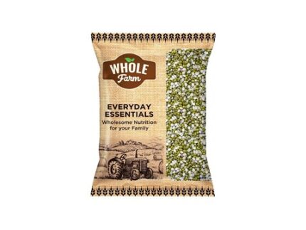 Whole Farm Premium Moong Dal (Chilka) Green, 500 g
